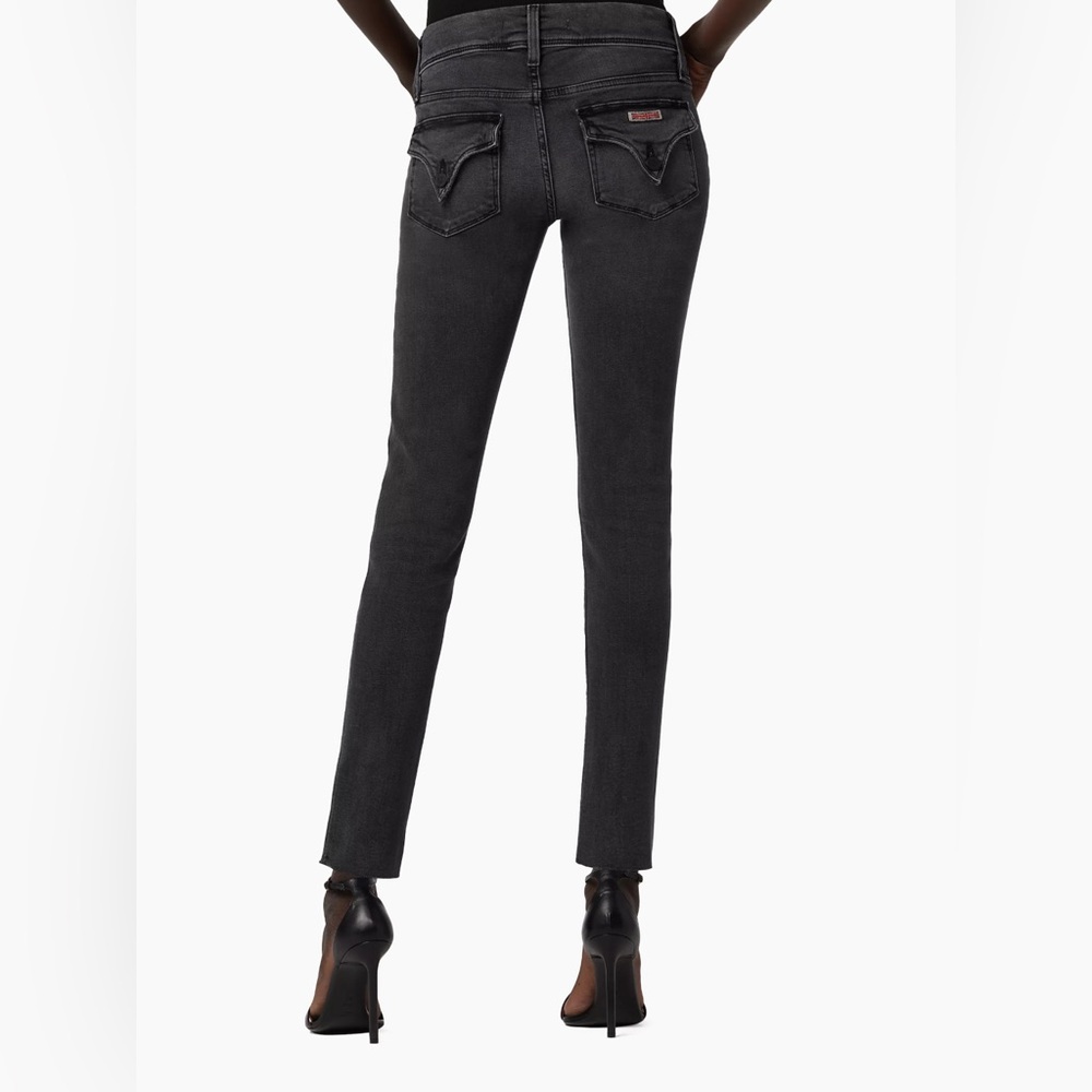 Hudson Collin Mid-Rise Skinny Ankle Jeans Washed Black size 25